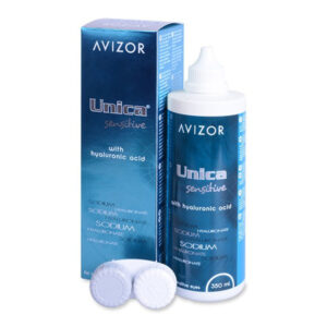 Solución para lentes de contacto Unica Sensitive Avizor.