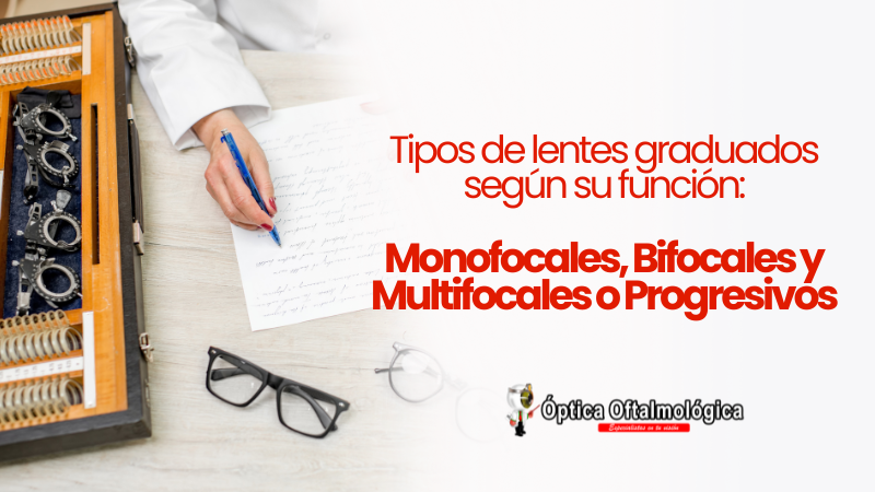 Tipos de lentes graduados según su función: Monofocales, Bifocales y Multifocales o Progresivos