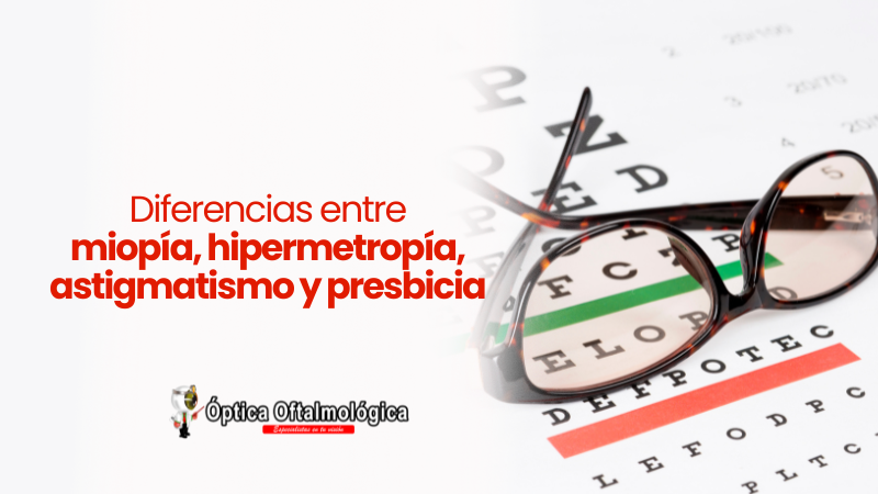 Diferencias entre miopía, hipermetropía, astigmatismo y presbicia